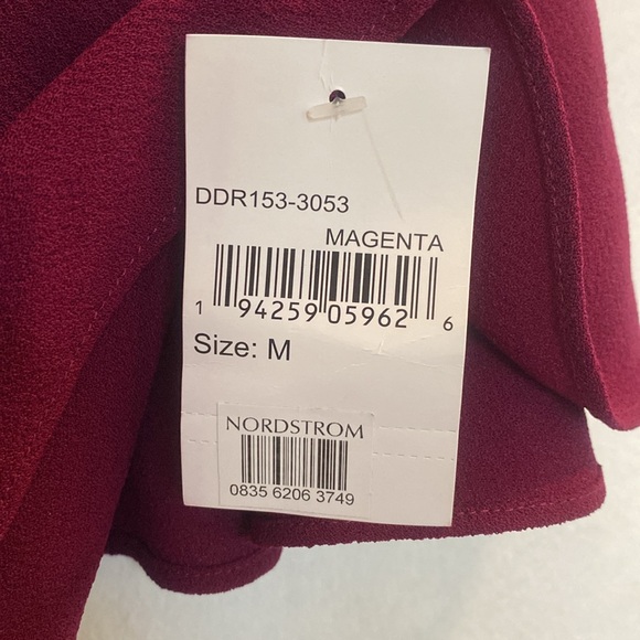 NWT Dress the Population Louisa Midi Dress - Magenta - Picture 5 of 6